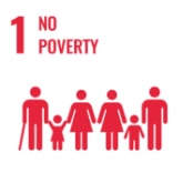 Icon for SDG 1, No Poverty